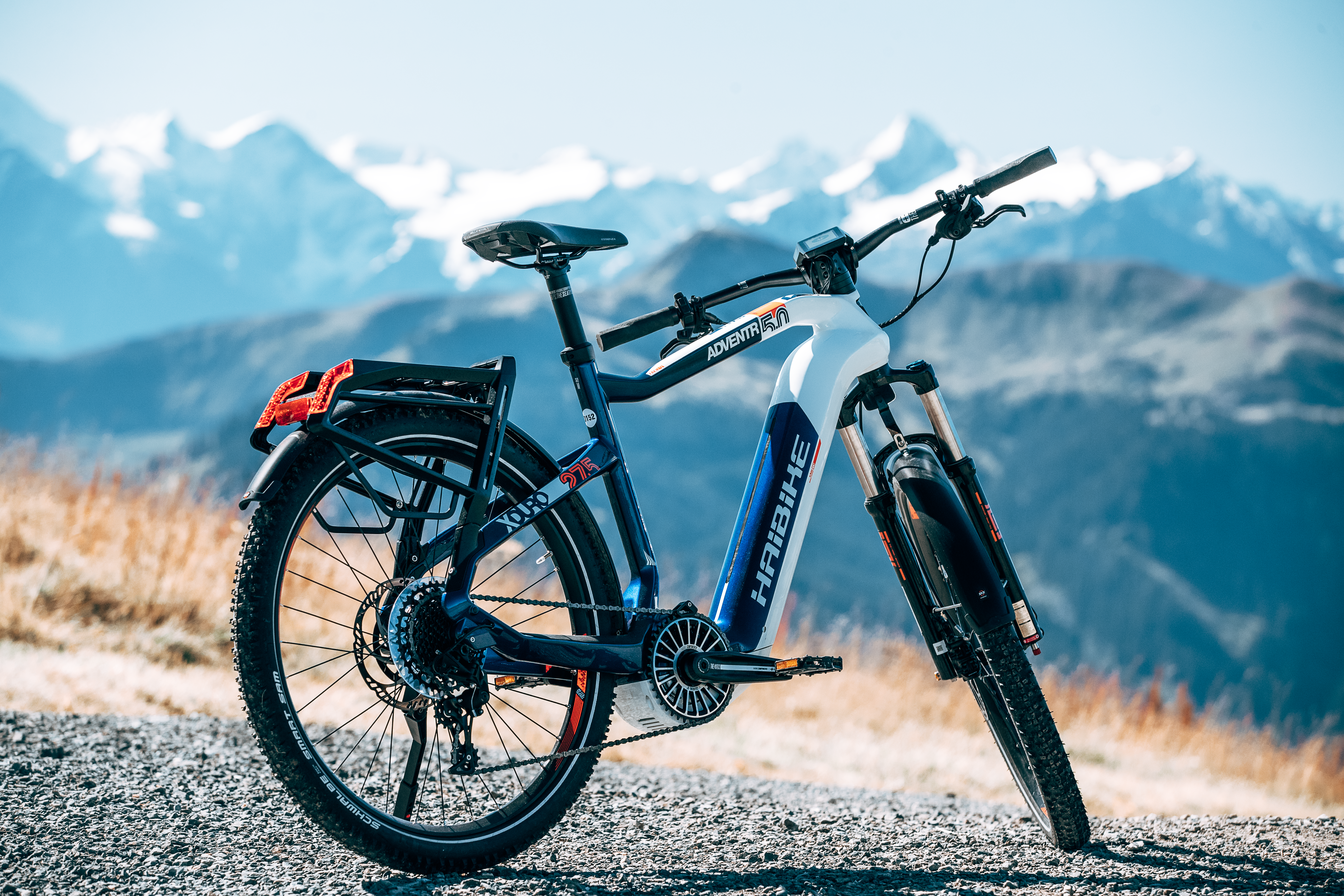 rower elektryczny haibikie z błotnikami i bagażnikiem